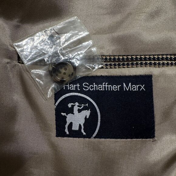 HART SCHAFFNER MARX Mens Blazer Sport Coat Two Button Jacket 44R SILK/WOOL Suits - Picture 10 of 11